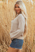 Mixed Stitch Exposed Seam Crew Neck Pullover Sweater
