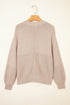 Mixed Stitch Exposed Seam Crew Neck Pullover Sweater