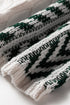 Mixed Stitch Geometric Patchwork Crew Neck Sweater