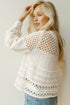 Mixed Stitch Scalloped Hem Relaxed Fit Sweater