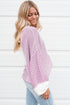 Mixed Stitch Texture Relaxed Fit Pullover Sweater
