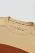 Mixed Stripe Bishop Sleeve Relaxed Fit Top