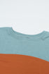 Mixed Stripe Bishop Sleeve Relaxed Fit Top