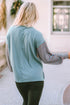 Mixed Stripe Bishop Sleeve Relaxed Fit Top