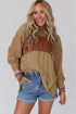 Mixed Stripe Bishop Sleeve Relaxed Fit Top