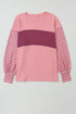 Mixed Stripe Bishop Sleeve Relaxed Fit Top