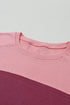 Mixed Stripe Bishop Sleeve Relaxed Fit Top