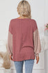 Mixed Stripe Bishop Sleeve Relaxed Fit Top