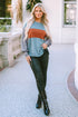 Mixed Stripe Bishop Sleeve Relaxed Fit Top