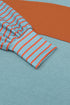 Mixed Stripe Bishop Sleeve Relaxed Fit Top