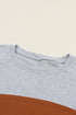 Mixed Stripe Bishop Sleeve Relaxed Fit Top