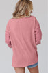 Mixed Stripe Bishop Sleeve Relaxed Fit Top