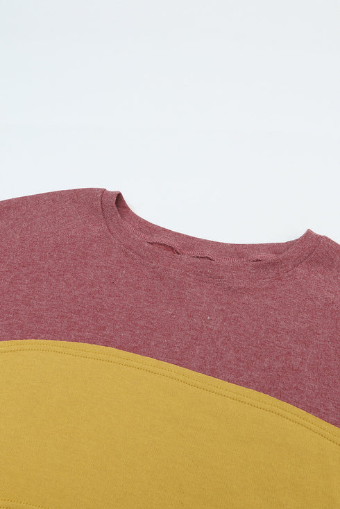 Mixed Stripe Bishop Sleeve Relaxed Fit Top