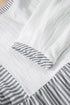 Mixed Stripe Cotton Gauze Button Front Babydoll Blouse