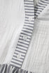 Mixed Stripe Cotton Gauze Button Front Babydoll Blouse