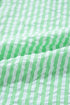 Mixed Stripe Seersucker Puff Sleeve Button Down Shirt