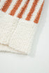 Mixed Stripe Textured Cowl Neck Pullover Sweater