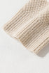 Mixed Texture Cable And Striped Knit Sweater