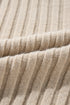 Mixed Texture Cable And Striped Knit Sweater