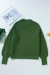 Mixed Texture Drop Shoulder Crew Neck Sweater
