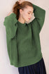 Mixed Texture Drop Shoulder Crew Neck Sweater