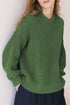 Mixed Texture Drop Shoulder Crew Neck Sweater