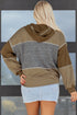 Mixed Texture Exposed Seam Button Henley Pullover
