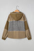 Mixed Texture Exposed Seam Button Henley Pullover