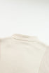 Mixed Texture Oversized Half Zip Pullover Sweatshirt