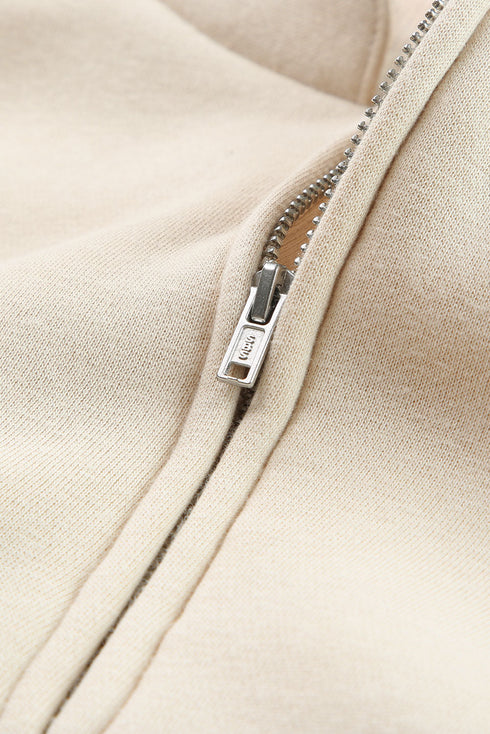 Mixed Texture Oversized Half Zip Pullover Sweatshirt