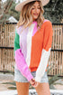 Mixed Texture Patchwork Cable Knit Pullover Sweater