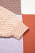 Mixed Texture Patchwork Crew Neck Pullover Sweater