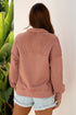 Mixed Texture Quarter Zip Cargo Pocket Pullover
