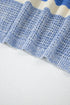 Mixed Texture Striped Pointelle Scalloped Hem Sweater