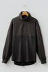 Mixed Texture Waffle Knit Quarter Zip Pullover