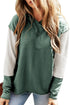 Mixed Texture Waffle Knit V Neck Top