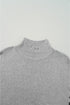 Mock Neck Animal Print Sleeve Relaxed Fit Sweater