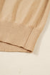 Mock Neck Balloon Sleeve Textured Knit Skirt Set