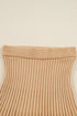 Mock Neck Balloon Sleeve Textured Knit Skirt Set