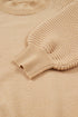 Mock Neck Balloon Sleeve Textured Knit Skirt Set