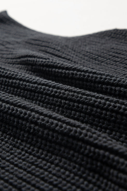Mock Neck Cable Knit Sleeveless Sweater Top