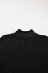 Mock Neck Cable Knit Sleeveless Sweater Top