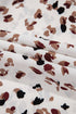 Mock Neck Pleated Lantern Sleeve Animal Print Blouse