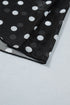 Mock Neck Polka Dot Sheer Mesh Long Sleeve Top