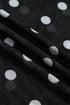 Mock Neck Polka Dot Sheer Mesh Long Sleeve Top