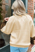 Mock Neck Raglan Sleeve Knit Pullover Sweater