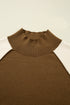 Mock Neck Raglan Sleeve Knit Pullover Sweater