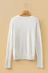 Mock Neck Ribbed Knit Button Cuff Top