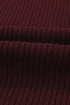Mock Neck Ribbed Knit Cap Sleeve Sweater Top