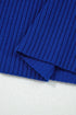 Mock Neck Ribbed Knit Cap Sleeve Sweater Top